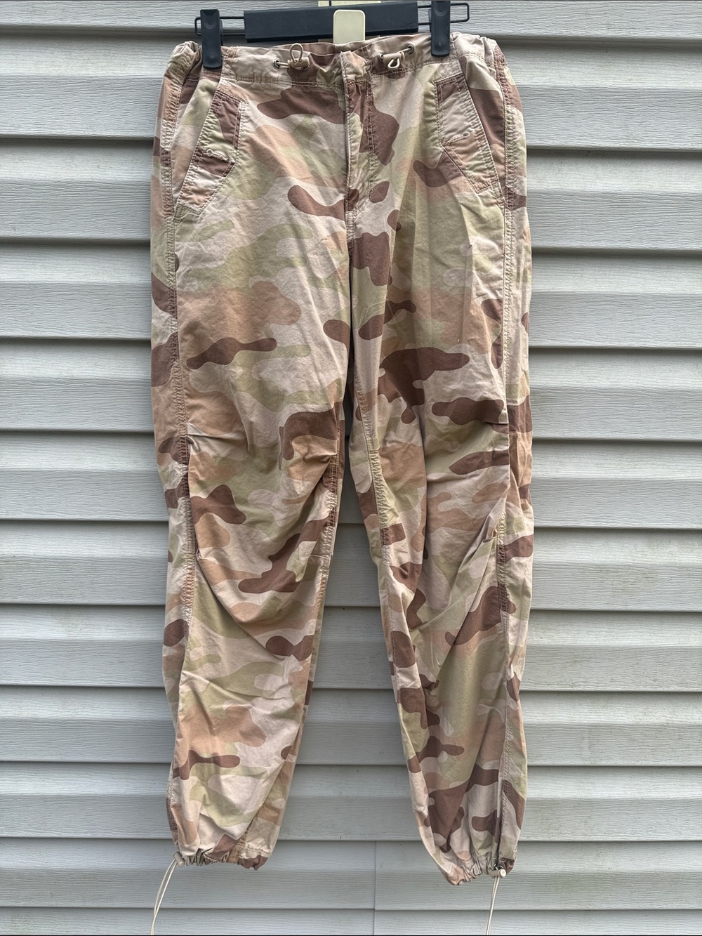 American Eagle Baggy Camo Jogger Style Pants Desert Tan Brown XS 5603483360